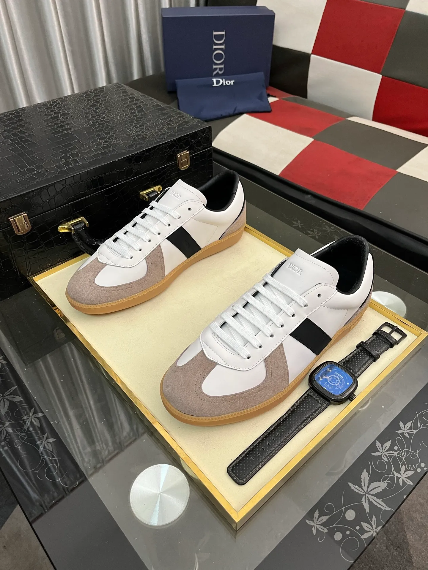 Men's Men's Shoes 💰400⌚️⌚️《Dior DIOR*》The latest and most popular casual shoes, top brand [seduce] luxury~purchase, top~quality. [Strong] The upper is made of imported breathable cowhide with material ➕ breathable sheepskin feet (•) and fine workmanship. Original stylish and stylish soft rubber wear-resistant outsole, light and comfortable on the foot, size: 38-443️⃣colors available